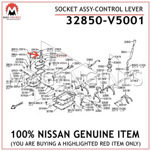 32850-V5001 NISSAN GENUINE SOCKET ASSY-CONTROL LEVER 32850V5001