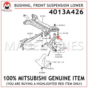 4013A426 MITSUBISHI GENUINE BUSHING, FRONT SUSPENSION LOWER