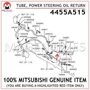 4455A515 MITSUBISHI GENUINE TUBE, POWER STEERING OIL RETURN