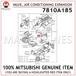7810A185 MITSUBISHI GENUINE VALVE, AIR CONDITIONING EXPANSION