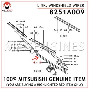 8251A009 MITSUBISHI GENUINE LINK, WINDSHIELD WIPER