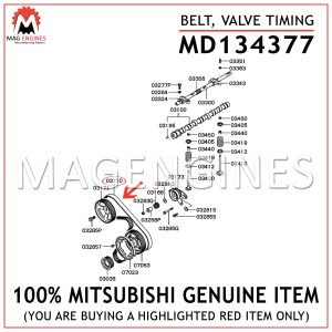 MD134377 MITSUBISHI GENUINE BELT, VALVE TIMING