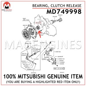 MD749998 MITSUBISHI GENUINE BEARING, CLUTCH RELEASE