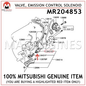 MR204853 MITSUBISHI GENUINE VALVE, EMISSION CONTROL SOLENOID