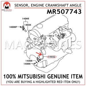 MR507743 MITSUBISHI GENUINE SENSOR, ENGINE CRANKSHAFT ANGLE
