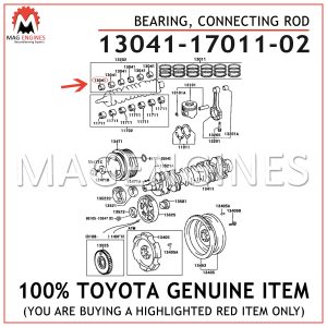 13041-17011-02 TOYOTA GENUINE BEARING, CONNECTING ROD 130411701102
