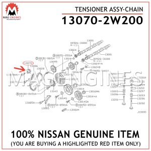 13070-2W200 NISSAN GENUINE TENSIONER ASSY-CHAIN 130702W200