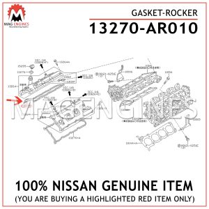 13270-AR010 NISSAN GENUINE GASKET-ROCKER 13270AR010