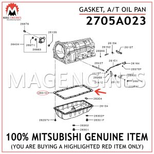 2705A023 MITSUBISHI GENUINE GASKET, AT OIL PAN