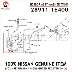 28911-1E400 NISSAN GENUINE SENSOR ASSY-WASHER TANK 289111E400