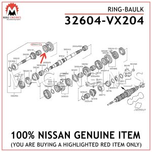 32604-VX204 NISSAN GENUINE RING-BAULK 32604VX204