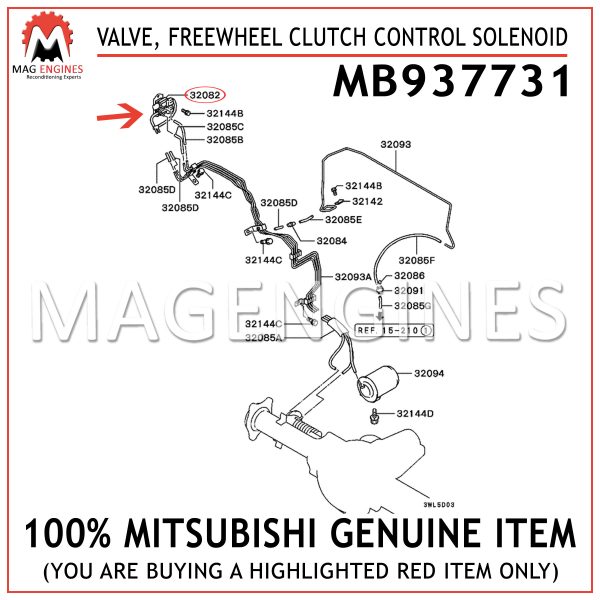 MB937731 MITSUBISHI GENUINE VALVE, FREEWHEEL CLUTCH CONTROL SOLENOID