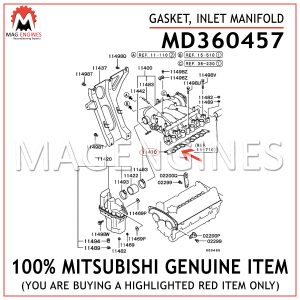 MD360457 MITSUBISHI GENUIINE GASKET, INLET MANIFOLD