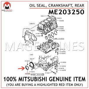ME203250 MITSUBISHI GENUINE OIL SEAL, CRANKSHAFT, REAR