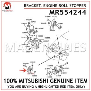 MR554244 MITSUBISHI GENUINE BRACKET, ENGINE ROLL STOPPER