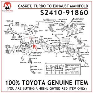 S2410-91860 TOYOTA GENUINE GASKET, TURBO TO EXHAUST MANIFOLD S241091860