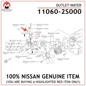 11060-2S000 NISSAN GENUINE OUTLET-WATER 110602S000