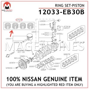 12033-EB30B NISSAN GENUINE RING SET-PISTON 12033EB30B
