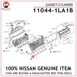 11044-1LA1B NISSAN GENUINE GASKET-CYLINDER 110441LA1B