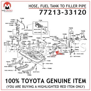 77213-33120 TOYOTA GENUINE HOSE, FUEL TANK TO FILLER PIPE 7721333120
