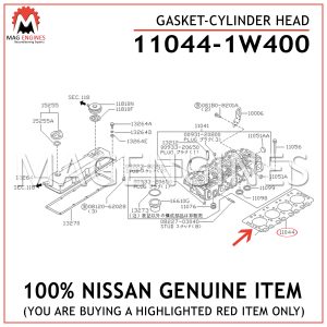 11044-1W400 NISSAN GENUINE GASKET-CYLINDER HEAD 110441W400