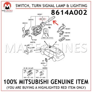 8614A002 MITSUBISHI GENUINE SWITCH, TURN SIGNAL LAMP & LIGHTING