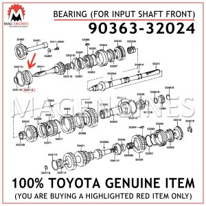 90363-32024 TOYOTA GENUINE BEARING (FOR INPUT SHAFT FRONT) 9036332024