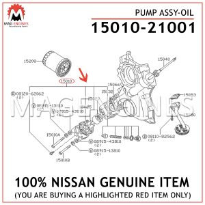 15010-21001 NISSAN GENUINE PUMP ASSY-OIL 1501021001