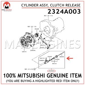 2324A003 MITSUBISHI GENUINE CYLINDER ASSY, CLUTCH RELEASE