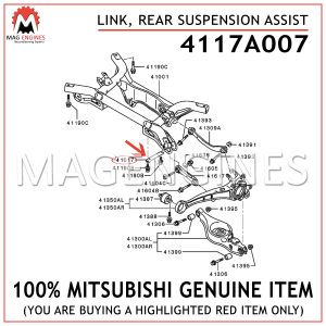 4117A007 MITSUBISHI GENUINE LINK, REAR SUSPENSION ASSIST