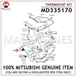 MD335170 MITSUBISHI GENUINE THERMOSTAT KIT