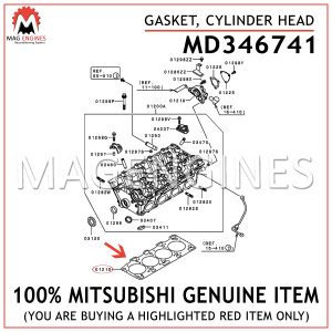 MD346741 MITSUBISHI GENUINE GASKET, CYLINDER HEAD