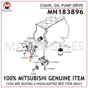 MN183896 MITSUBISHI GENUINE CHAIN, OIL PUMP DRIVE